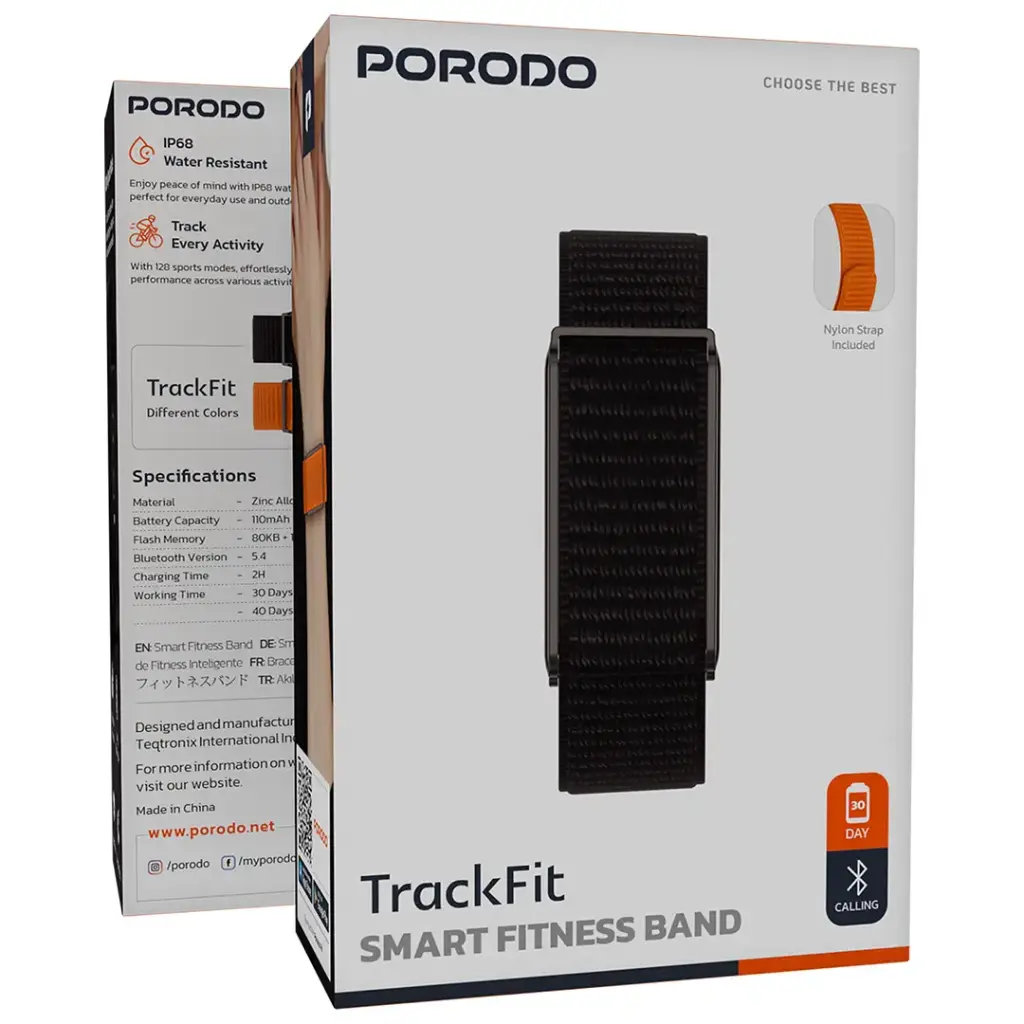 Porodo TrackFit Smart Fitness Band b ساعة رياضية قماش بورودو - الصورة 1