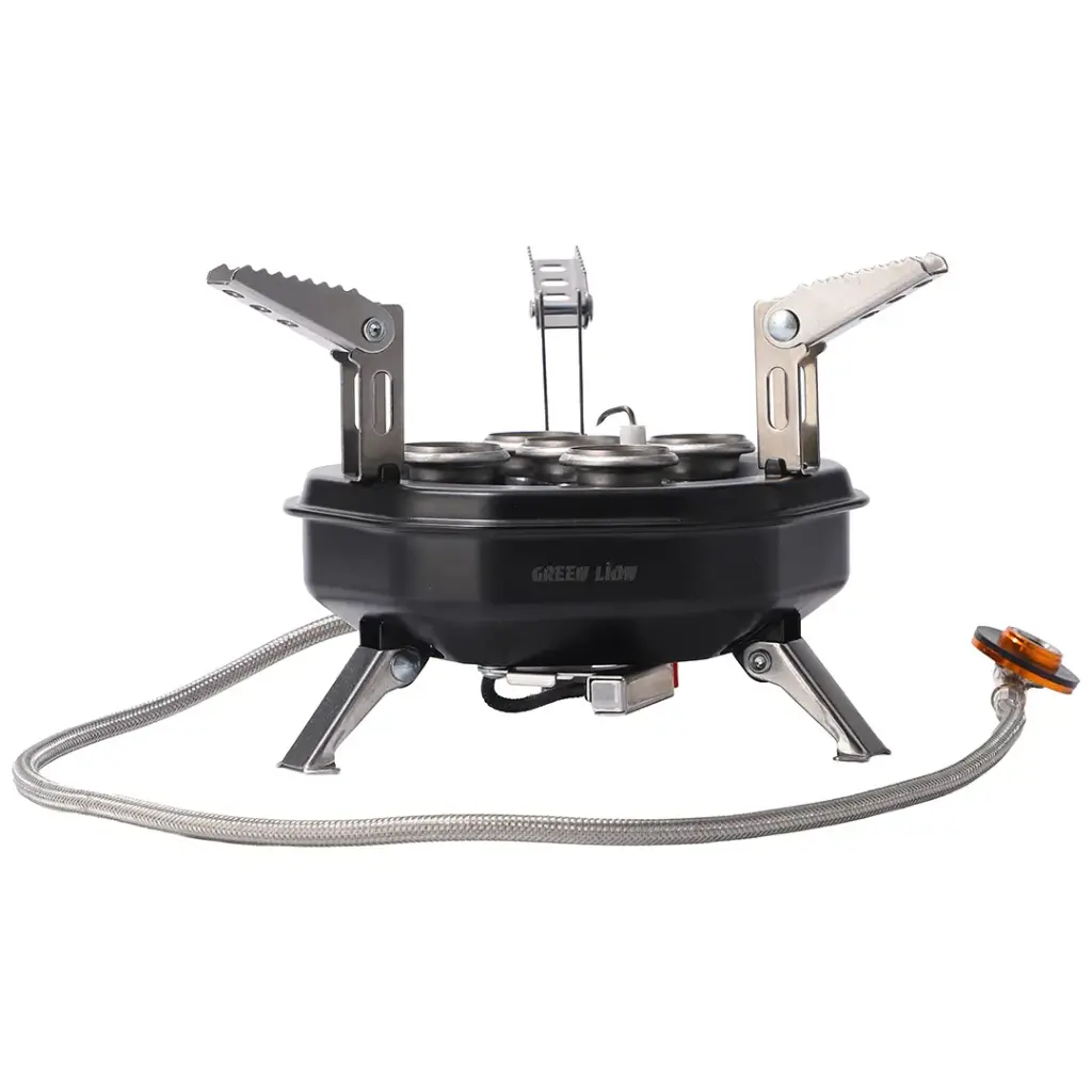 Green Lion Campcook Camping Stove - Black3 موقد 5 عيون مع حقيبة جرين ليون - Image 1